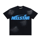 Hellstar Classic Logo Black Blue Vintage Tee
