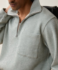 Striped Quarter-Zip Polo