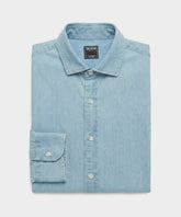 Chambray Spread Collar Dress Shirt