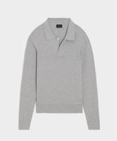 Ribbed Cotton-Cashmere Sweater Polo