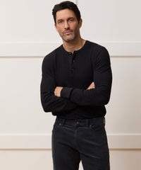 Lightweight Mini Waffle Henley