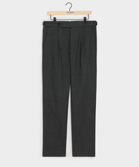 Italian Heathered Cotton Side Tab Trouser