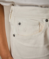 Straight Japanese Selvedge Stretch Jean in White