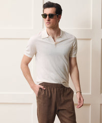 Silk-Cashmere Montauk Sweater Polo