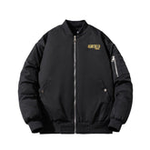 Mens Vintage Jackets Student Thickened Jacket Padded Baseball Uniform