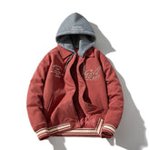 Mens Vintage Jackets Autumn and Winter PU Leather Baseball Uniform