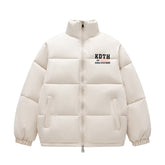 Mens Vintage Jackets Cotton Clothing Short High Street Stand-Up Collar Warm Padded Jacket