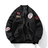 Men Vintage Jackets Vintage Towel Fleece Embroidered Jacket Baseball Suit Flight Suit