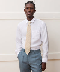 Slim Sea Soft Irish Linen Point Collar Shirt