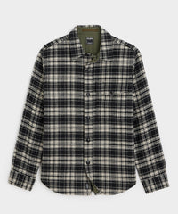 Wool Plaid Utility Shirt Jacket