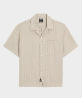Textured Linen Capri Shirt