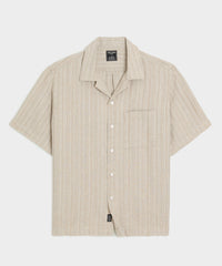 Textured Linen Capri Shirt