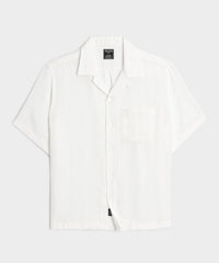 Textured Linen Capri Shirt