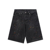 Chrome Hearts Cross Patch Embroidered & Hand-Painted Denim Shorts 9927
