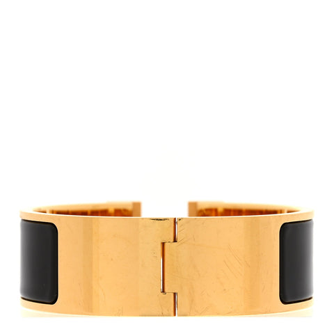 Enamel Wide Clic Clac H Bracelet PM Black