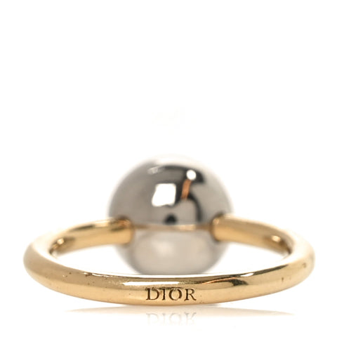 Metal CD Sphere Ring 52 6 Gold Silver