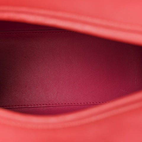 Lambskin Cannage Medium Bi-Color Lady Dior Orange Fuchsia