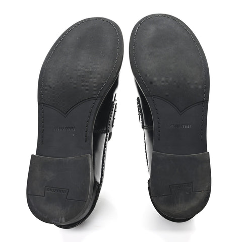 Spazzolato Penny Loafer 39 Black White