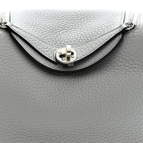 Taurillon Clemence Mini Lindy 20 Bleu Pale