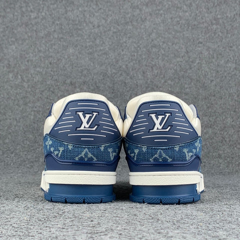 LV Trainer Monogram Denim 'White Blue'