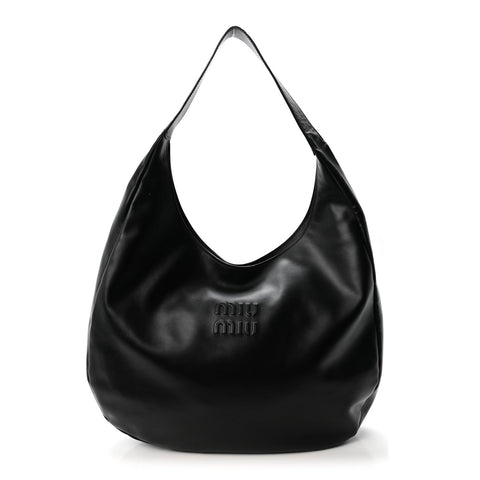 Soft Calf Softy Hobo Bag Black