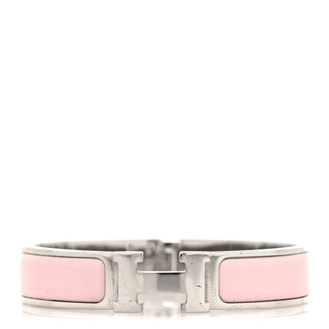Enamel Narrow Clic Clac H Bracelet PM Rose Nymph