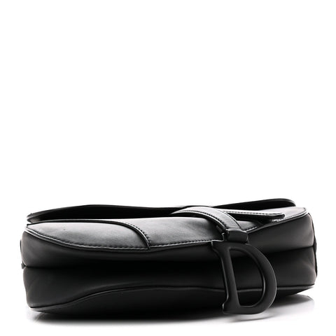 Ultra Matte Calfskin Saddle Bag Black