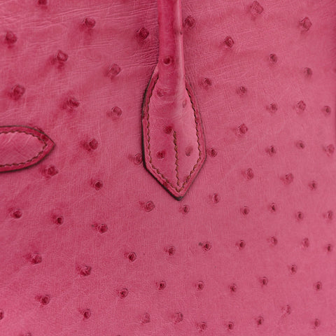 Ostrich Birkin 35 Fuchsia