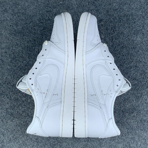 Custom Travis Scott x Air Jordan 1 Retro Low OG SP 'Michael Rubin White Party' Friends & Family