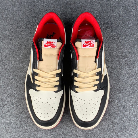 (CUSTOM) Air JORDAN 1 LOW 'BLACK RED'