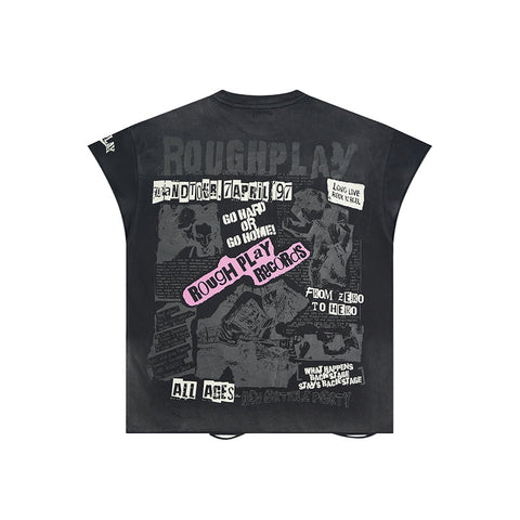 Rough Play T Shirts RoughPlay Tour Sleeveless Street Holes Diamonds