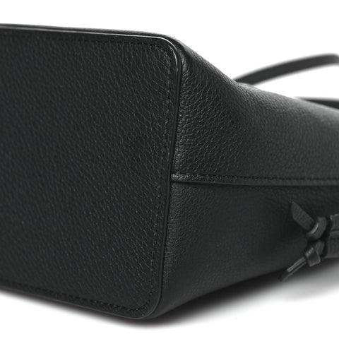 Calfskin Nano Lockme Bucket Black