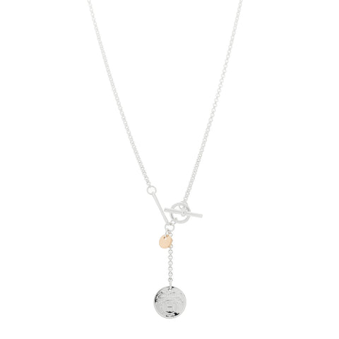 Sterling Silver 18K Rose Gold PM Ex-Libris Pendant Necklace
