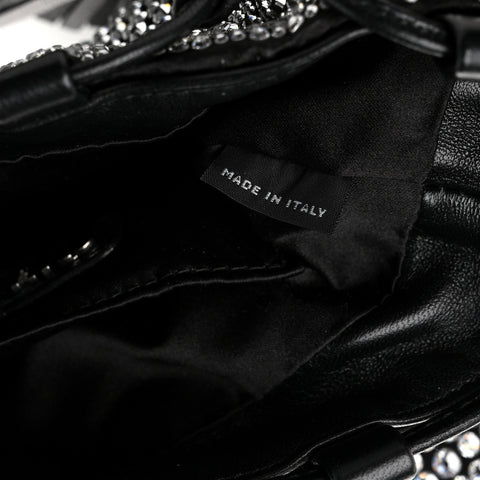 Raso Crystal Starlight Bucket Bag Black