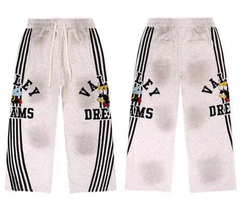Vale Forever Vintage Bee Graphic Hoodie & Striped Sweatpants Set - Off White