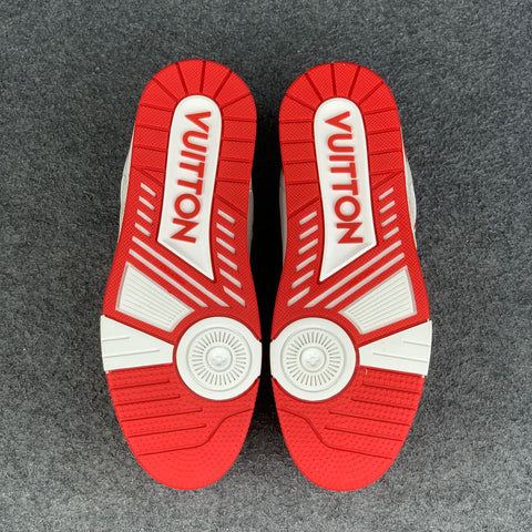 LV Trainer ' Red Monogram Denim '