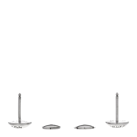 18K White Gold Clous Ear Studs Earrings