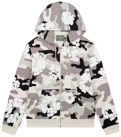 Denim Tears "Camo" Grey Zip-Up Hoodie
