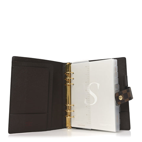 Damier Ebene Large Ring Agenda Cover