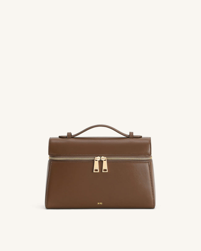 Thea Large Top Handle Bag - Mocha Brown Hover Image