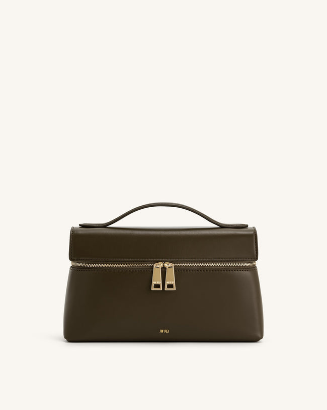 Thea Top Handle Bag - Dark Olive Hover Image