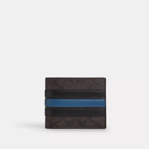 Coach Outlet 3 In 1 Wallet In Signature Canvas With Varsity Stripe
