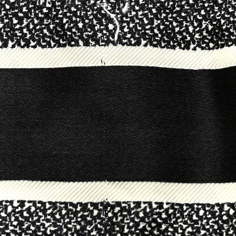 Silk Houndstooth Mitzah Scarf Black White