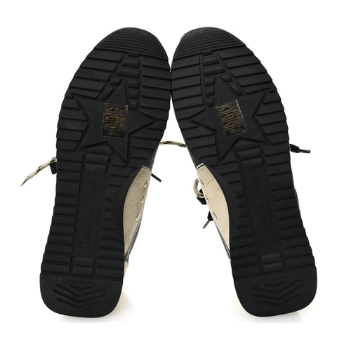 Calfskin Nylon Womens D-Sketch Sneakers 39 Black