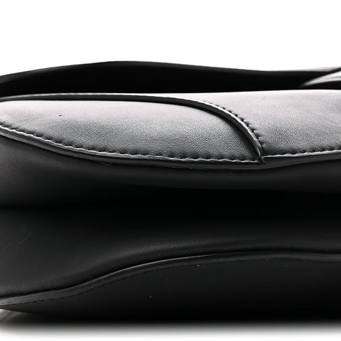 Ultra Matte Calfskin Saddle Bag Black