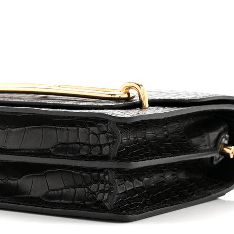 Matte Alligator Mini Sac Roulis Black