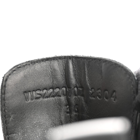 Glossed Calfskin Funk Ankle Boots 36 Black