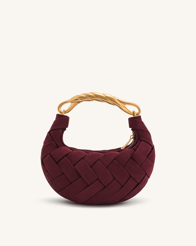 Orla Weave Handbag - Claret Hover Image