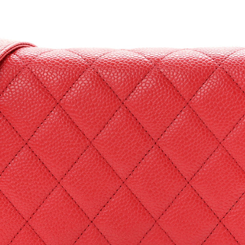 Caviar Quilted Boy Wallet On Chain WOC Red