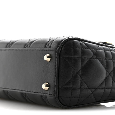 Lambskin Cannage Mini Lady Dior Black